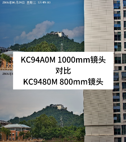 KC94A0M(1000mm镜头)与KC9480M(800mm镜头)对比