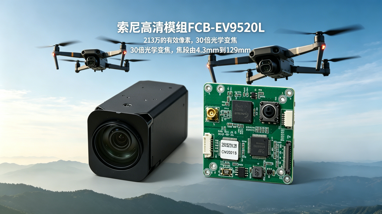 凯茉锐 FCB-EV9520L+CM2001S 赋能无人机吊舱 高清稳控全天候作业
